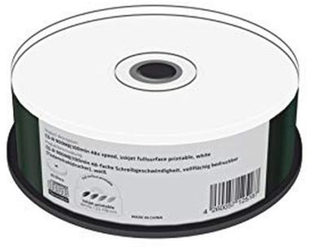 CD-R 900MB 100min 48x schrijf snelheid - 25 stuks cake box
