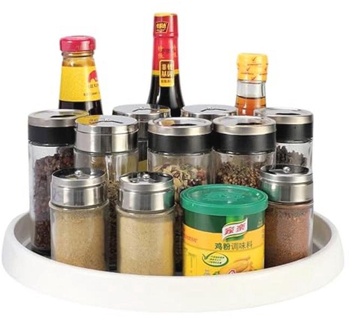 Multifunctionele Ronde Draaitafel Organizer voor Keuken en Huishoudelijke Opberging