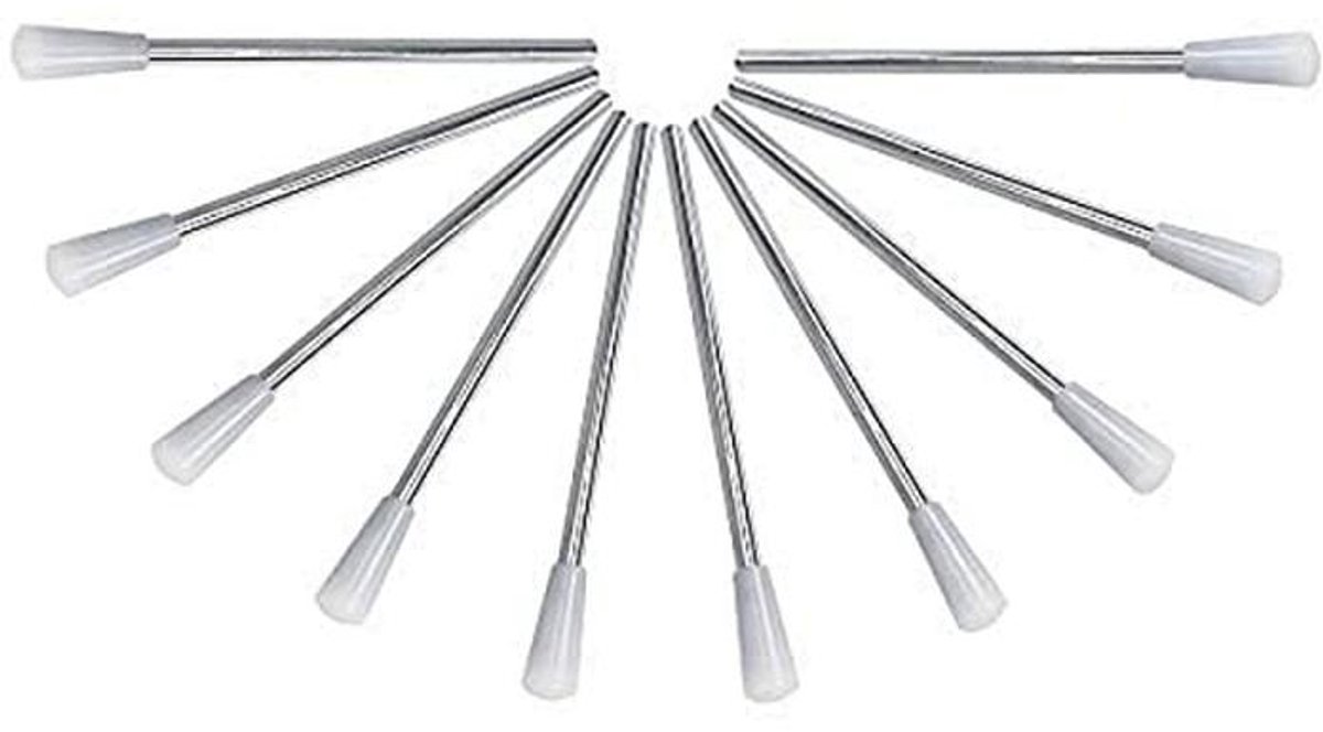 Metalen Driehoek Kloppers met Rubber Grip - 12 cm - Verpakking van 10