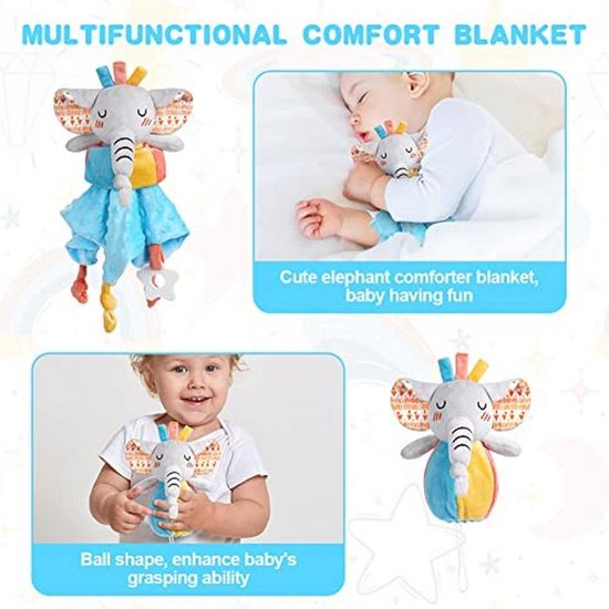 Zachte Babyknuffel en Multifunctionele Handdoek voor Pasgeborenen van Merkloos — afbeelding 4