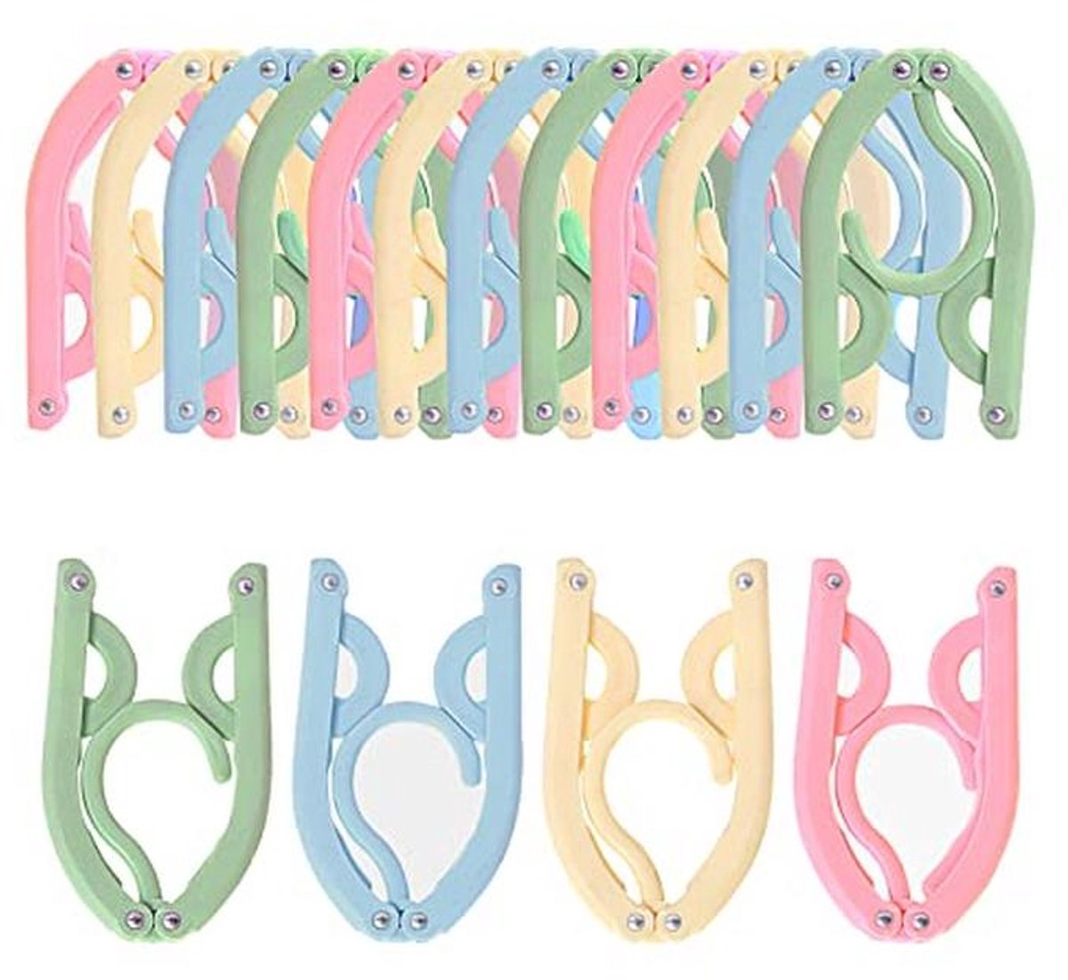 Opvouwbare Draagbare Kleerhangers voor Reizen - 16 Stuks in 4 Kleuren