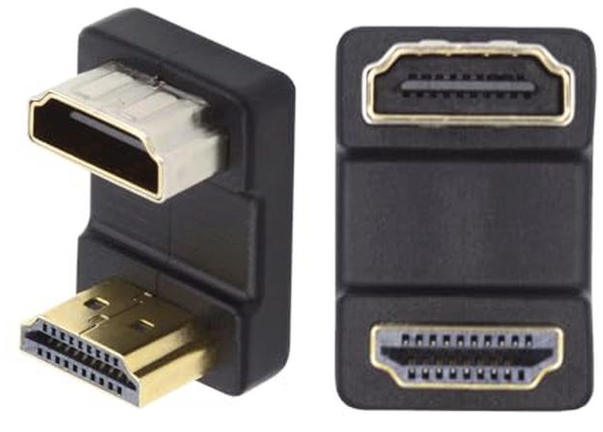 HDMI 1.4 Type-A Port Saver 360 Graden Adapter voor U-vormige Hoekverbinding