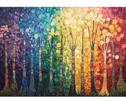 Yunlus Legpuzzels voor volwassenen, 1000 stukjes, onmogelijk, moeilijk, moeilijk, uitdagende puzzels voor volwassenen, 1000 stuks, fantasie bos, puzzel 1000 stukjes, 71 x 50 cm
