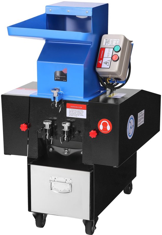 Kunststof Shredder/Crusher - Plastic Granulator - 2,2 kW Motor - Capaciteit 100–150 kg/uur - SKD11 Snijmes - 6 mm Zeef - 380V 50 Hz 3-Fase - Voor PVC/ABS/PTFE — afbeelding 5