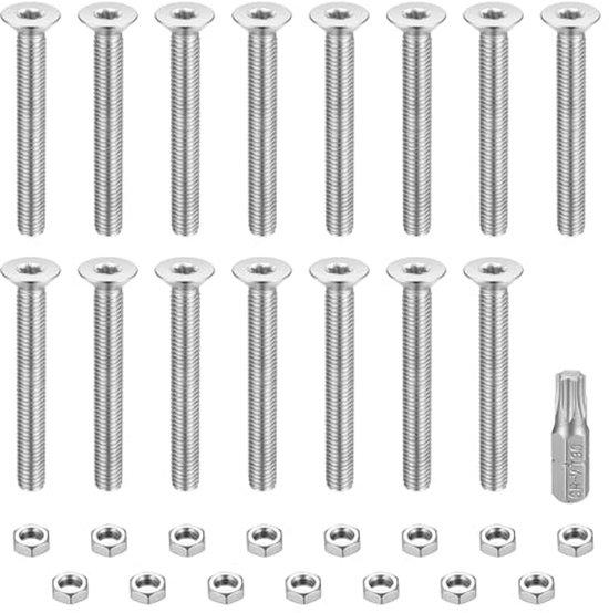 40 Stuks M6 x 20 mm Verzonken Kopschroeven Met Binnenzeskant Verzonken Inbusbouten 304 Roestvrijstalen Platte Kop Inbusschroeven Metrische Draad Zeskantschroeven Met Binnenzeskant Roestvast Staal