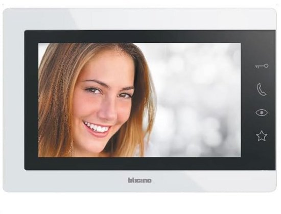 Video-intercom 7 inch voor gezinnen met 2-draads installatie en externe knop van Merkloos — afbeelding 3