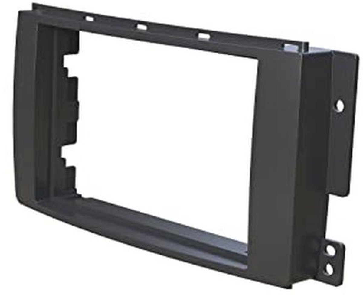 Dubbel DIN Autoradio Inbouwframe voor SMART ForTwo en ForFour - Zwart - Geschikt voor 2004-2010