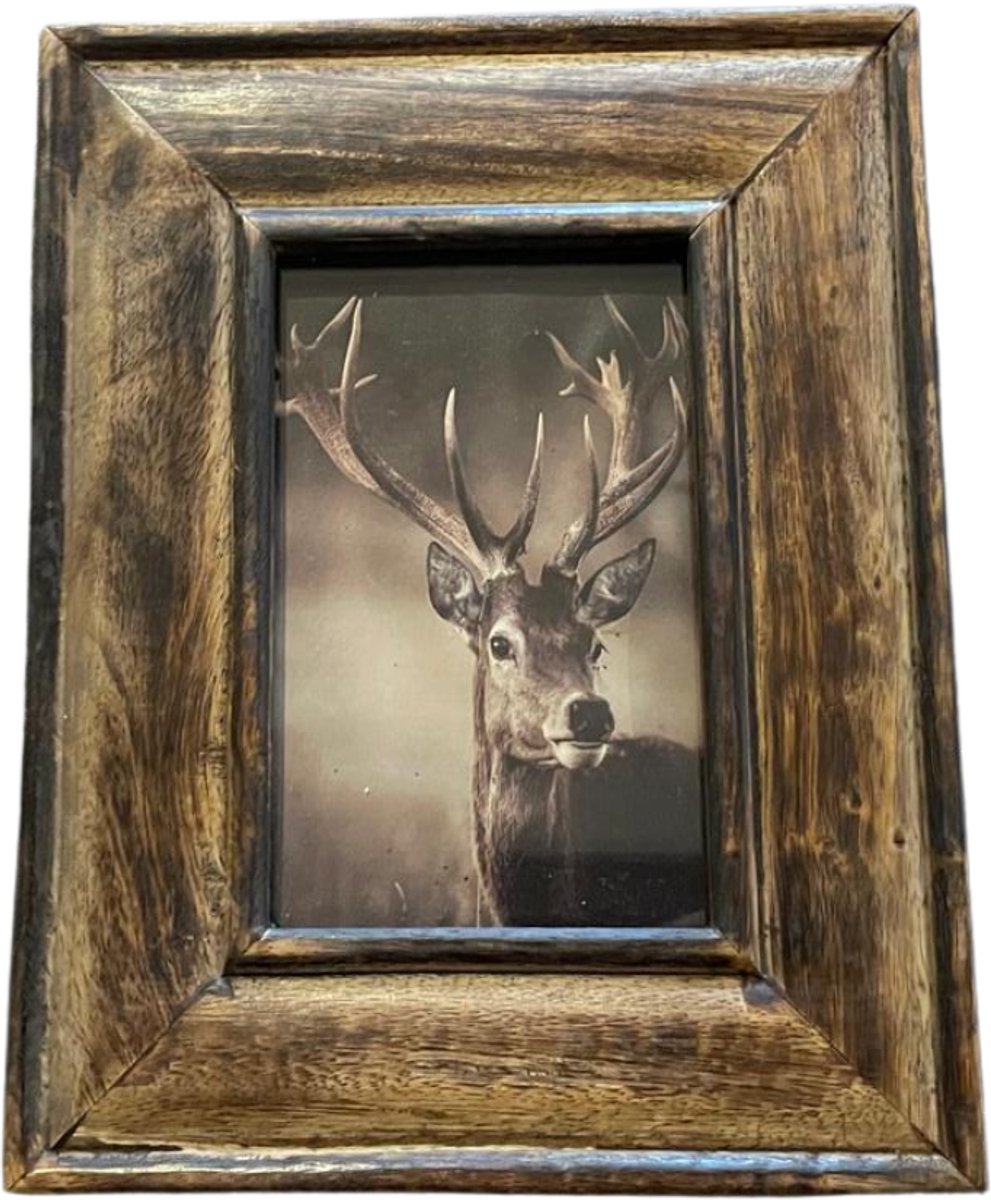 Home Sweet Home Fotolijst bruin hert rendier maat M 22 x 17 cm | 125004 | Home Sweet Home | Stoer & Sober Landelijke Woonstijl