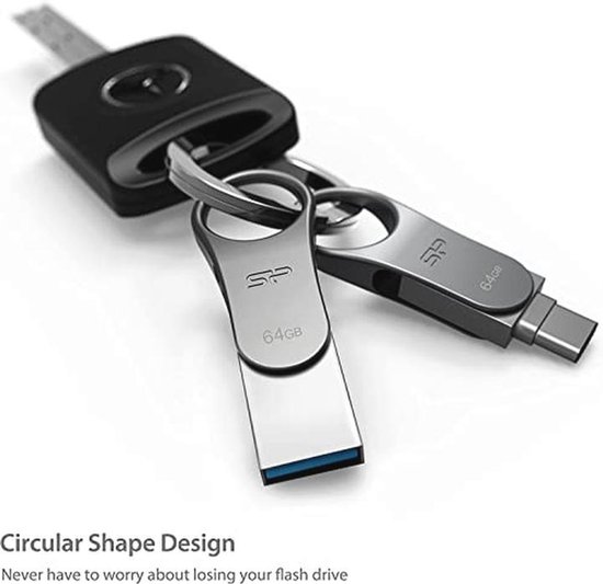 Draaibare dual-flashdrive 128 GB met USB Type-C en Type-A | bol