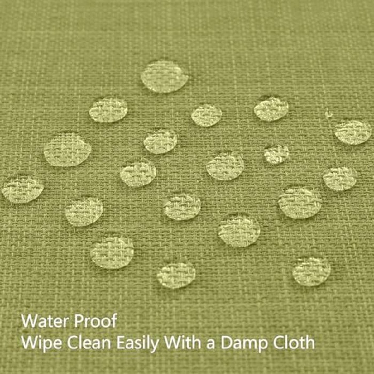 Waterafstotend Tafelkleed met Linnenlook - Afwasbaar, Vlekbescherming, Rond, 140 cm, Groen