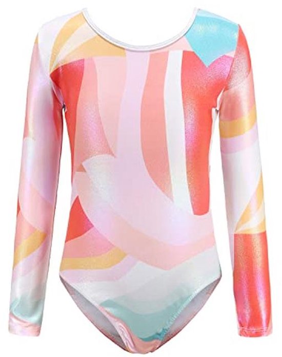 Justaucorps Danse Femme Manches Courtes – Ballet, Gymnastique & Yoga – Col V Dos Bas – Tissu Extensible Respirant