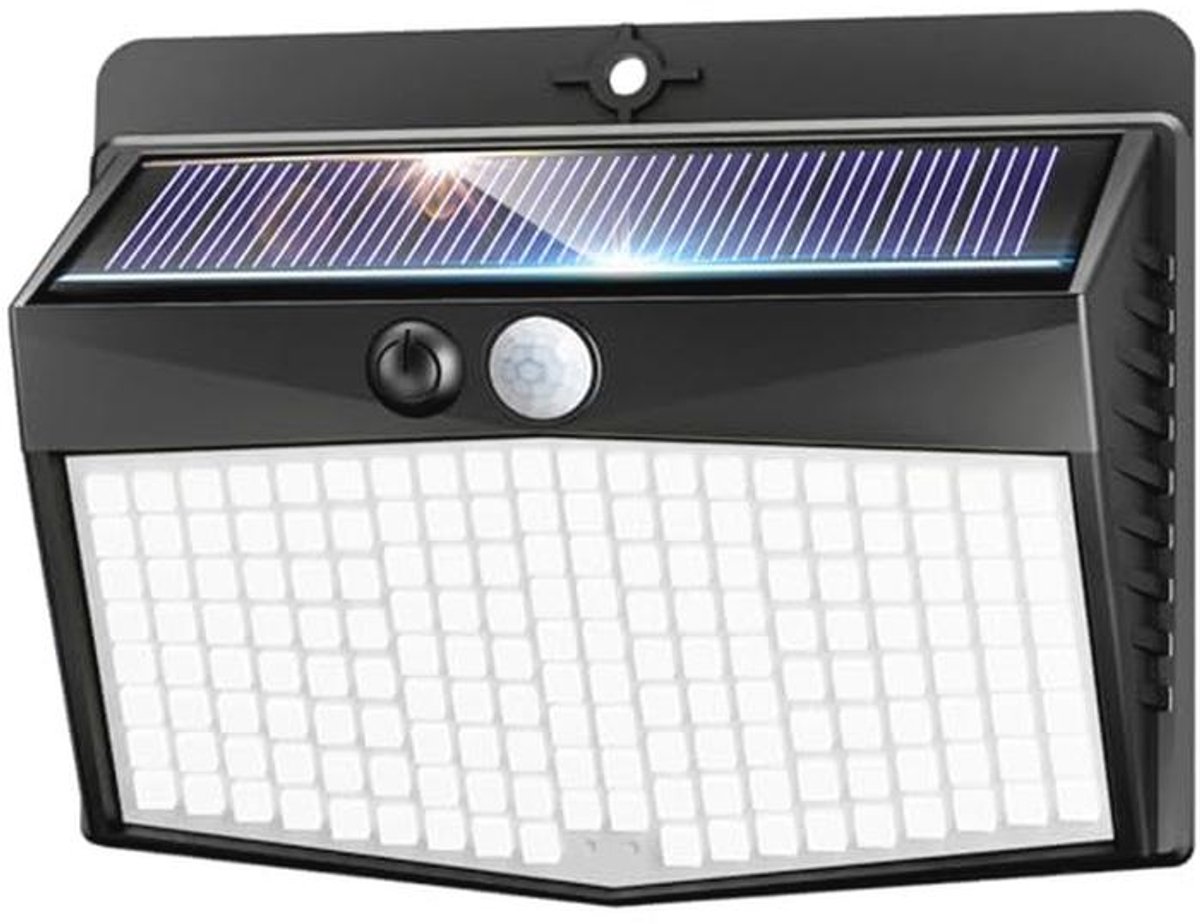 Zonnelampen voor buiten met bewegingsmelder - 168 LED, IP65 waterdicht, 3 modi voor tuin en garage