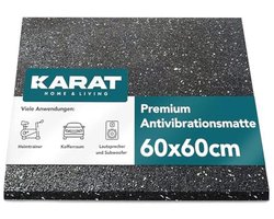 Anti-vibratie mat 60 x 60 cm - 2 cm dik - Geluidsisolatie - Rubber pad voor wasmachine, droger en fitnessapparatuur