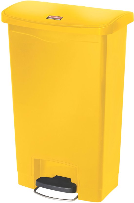 Rubbermaid Slim Jim Front Step Pedaalemmer 30ltr Geel - CW581