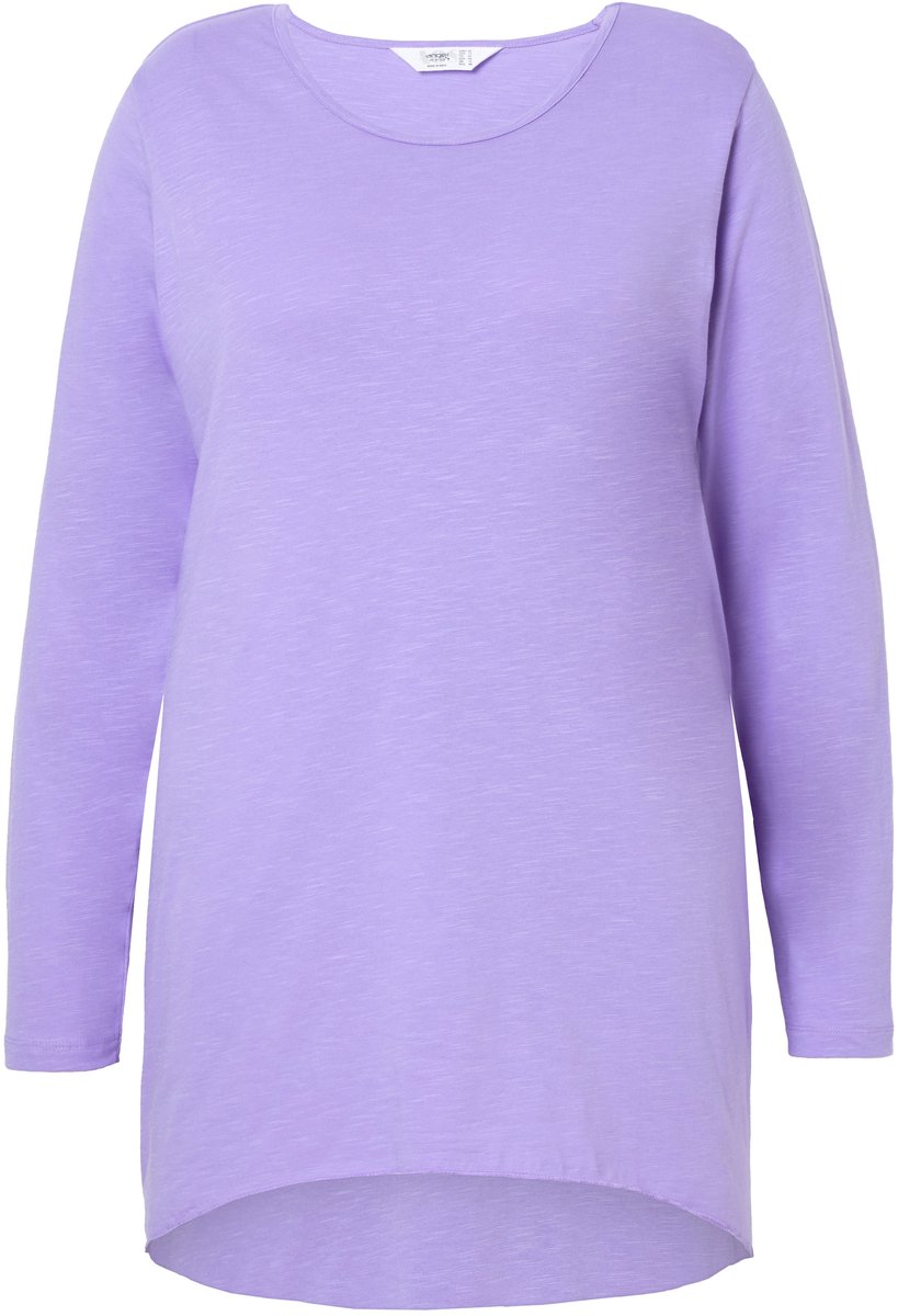 Angel of Style - Dames - longshirt comfortabele pasvorm ronde hals lange mouwen - Seringpaars - Maat 58