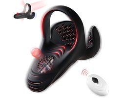 Daity Siliconen Vibrerende Cockring – Penisring met 10 Vibratiestanden & Afstandsbediening – Testikel Stimulator enPerineum Massage – Voor Lange & Stevige Erectie – Sex Toy voor Mannen & Koppels