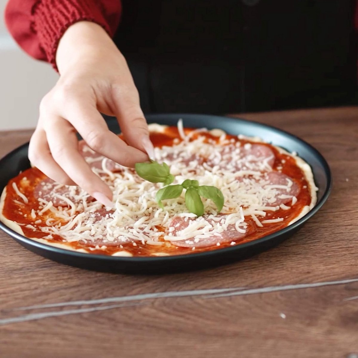 Ronde Pizzaplaat van Staal voor Ovenbakken (Set van 4, 36 cm)