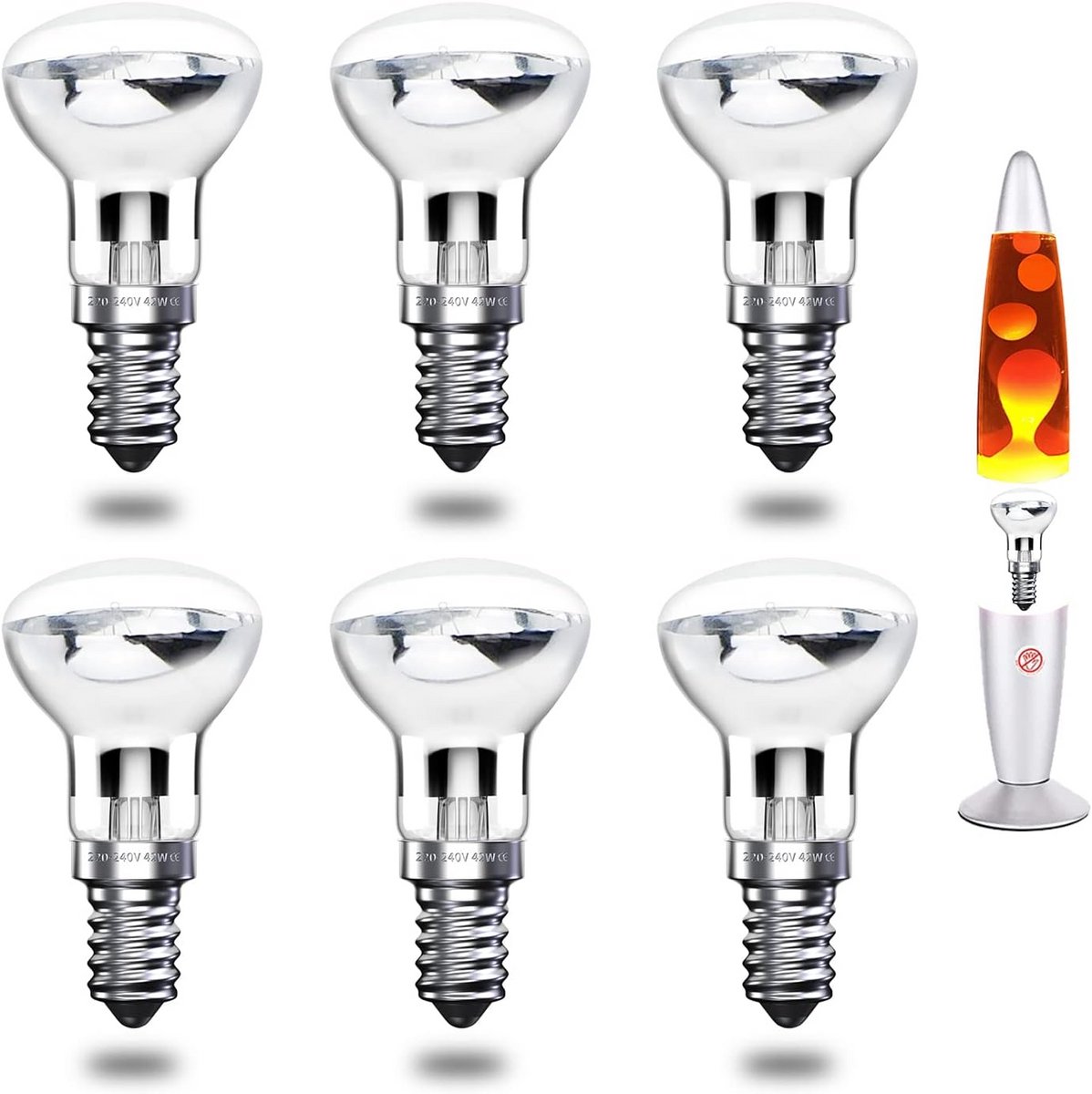 Gloeilamp 40W E14 R39 Reflectorlamp Warm Licht (6 Stuks)
