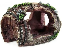 Aquarium decoratie - aquarium rok grot decoratie - holle boomstam simulatie - boomstam hout polyresin landschap aquarium decoratie