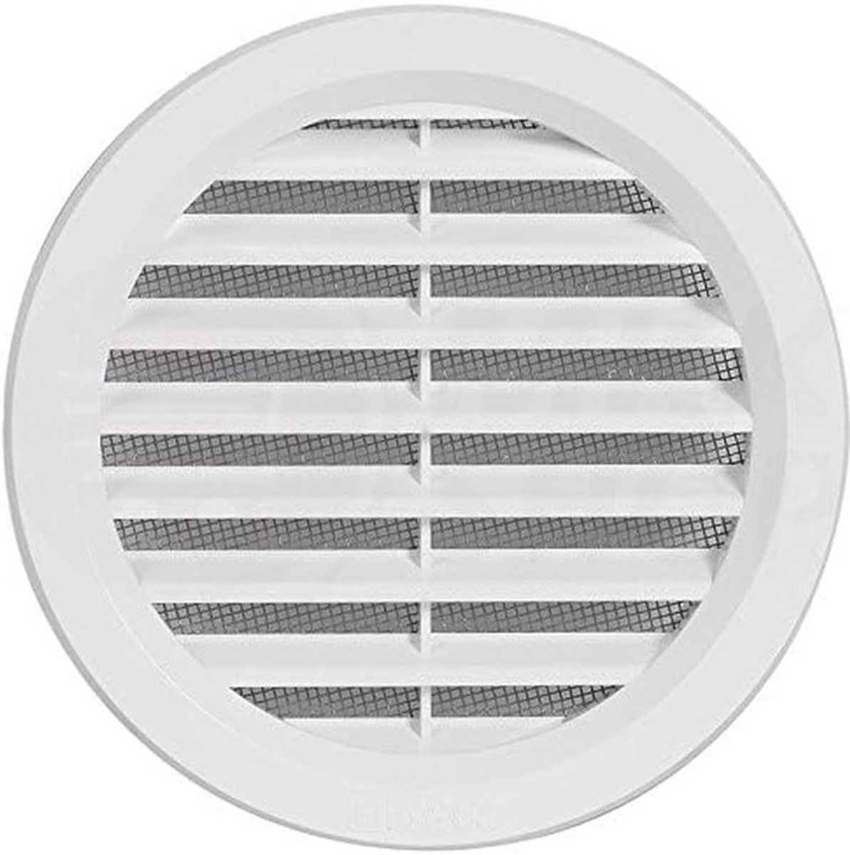 Rond Ventilatie Rooster Wit Kunststof voor Douche of Garage Ø 100 mm
