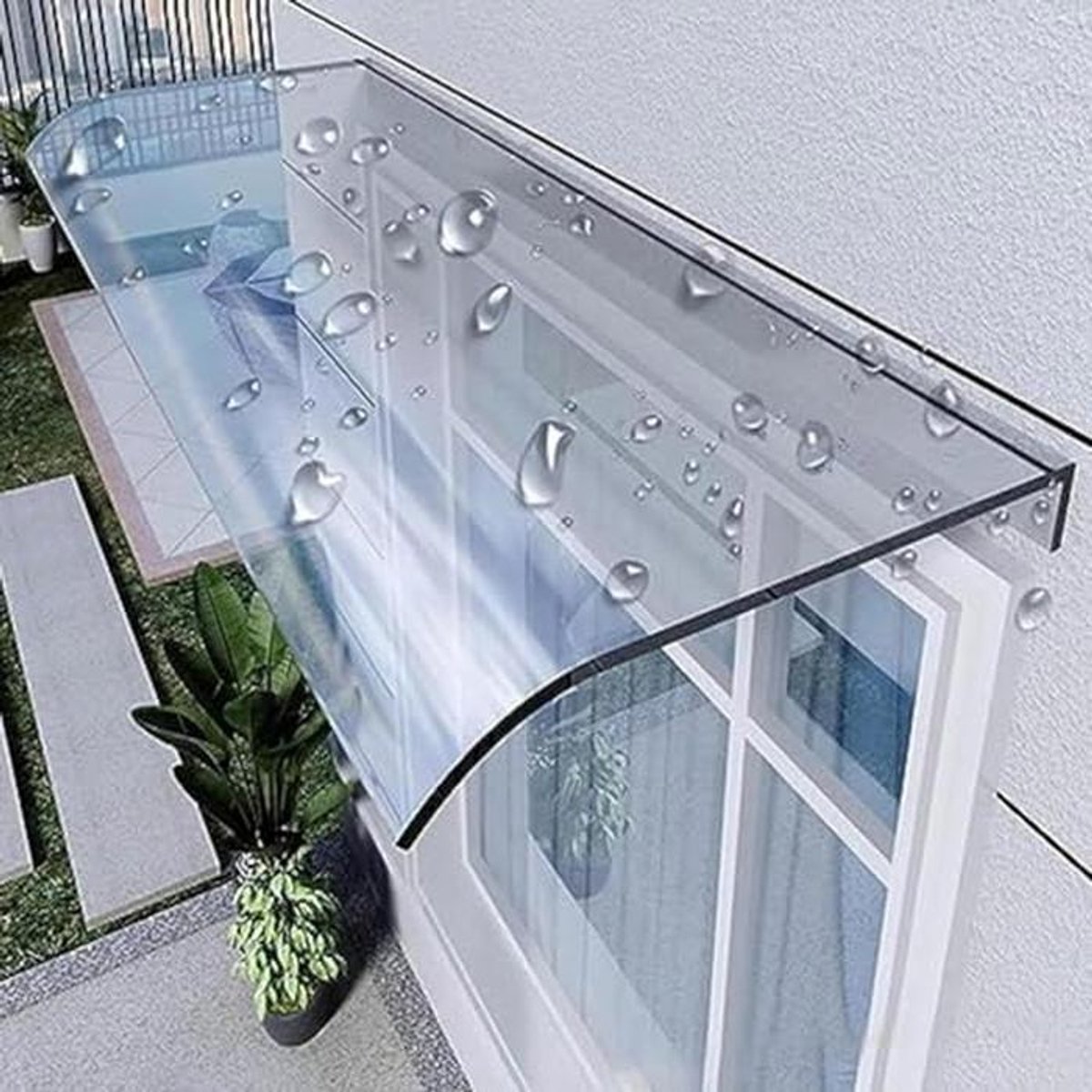 Duurzame Luifel voor Huisdeur - Transparante Overkapping van Polycarbonaat voor Buiten