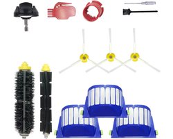 Rumba Vervangende onderdelen voor iRobot Roomba 610 620 650 675 677 692 671 694 691 Serie Stofzuiger Accessoires Kit-Inclusief 3 Zijborstels, 3 Filters, 1 Voorwiel Caster Wiel, Borstel Borstel en 3