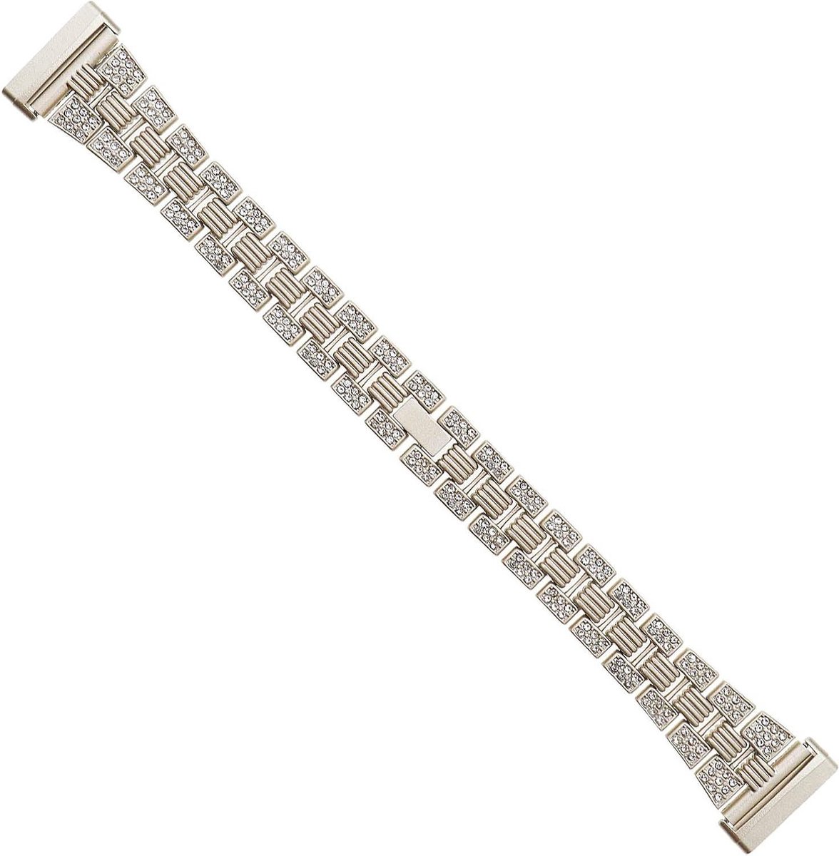 Ronte - Polsband voor Smartwatch met Glanzende Strass, Metaal, Vervanging.