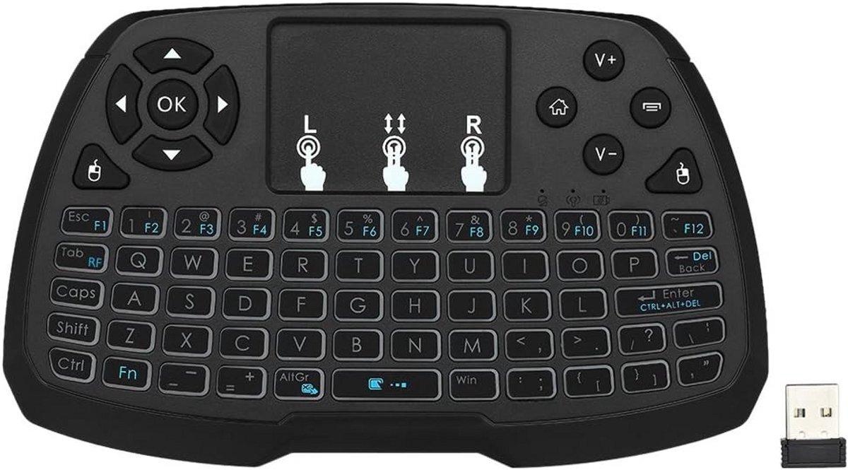Draadloos Toetsenbord met Touchpad 2.4GHz voor Android TV Box Smart TV PC Notebook