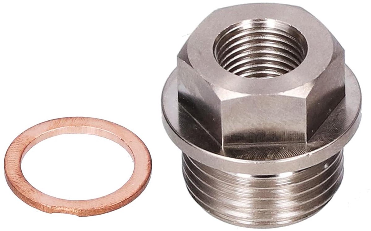Ronte - Olie Temp Sensor Adapter voor 1/8NPT Draad Uitlaat - Watertemperatuur Fitting - Optimaliseer Motorprestaties.