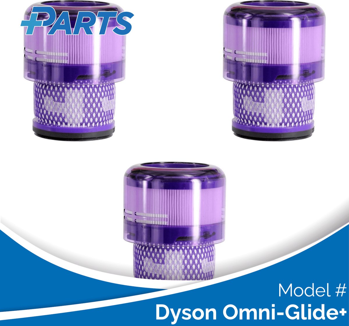 Dyson Omni-Glide+ Filters (3 Stuks, Plus.Parts® alternatief voor 965241-01)