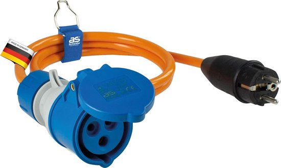AS Schwabe 61408 CEE-adapterkabel 16 A 3-polig 230 V 1 stuk (s
