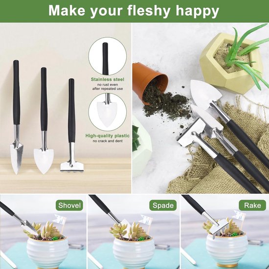 Complete Tuingereedschapset voor Plantenverzorging - Ideale Bonsai en Kamerplanten Gereedschappen van Merkloos	 — afbeelding 3