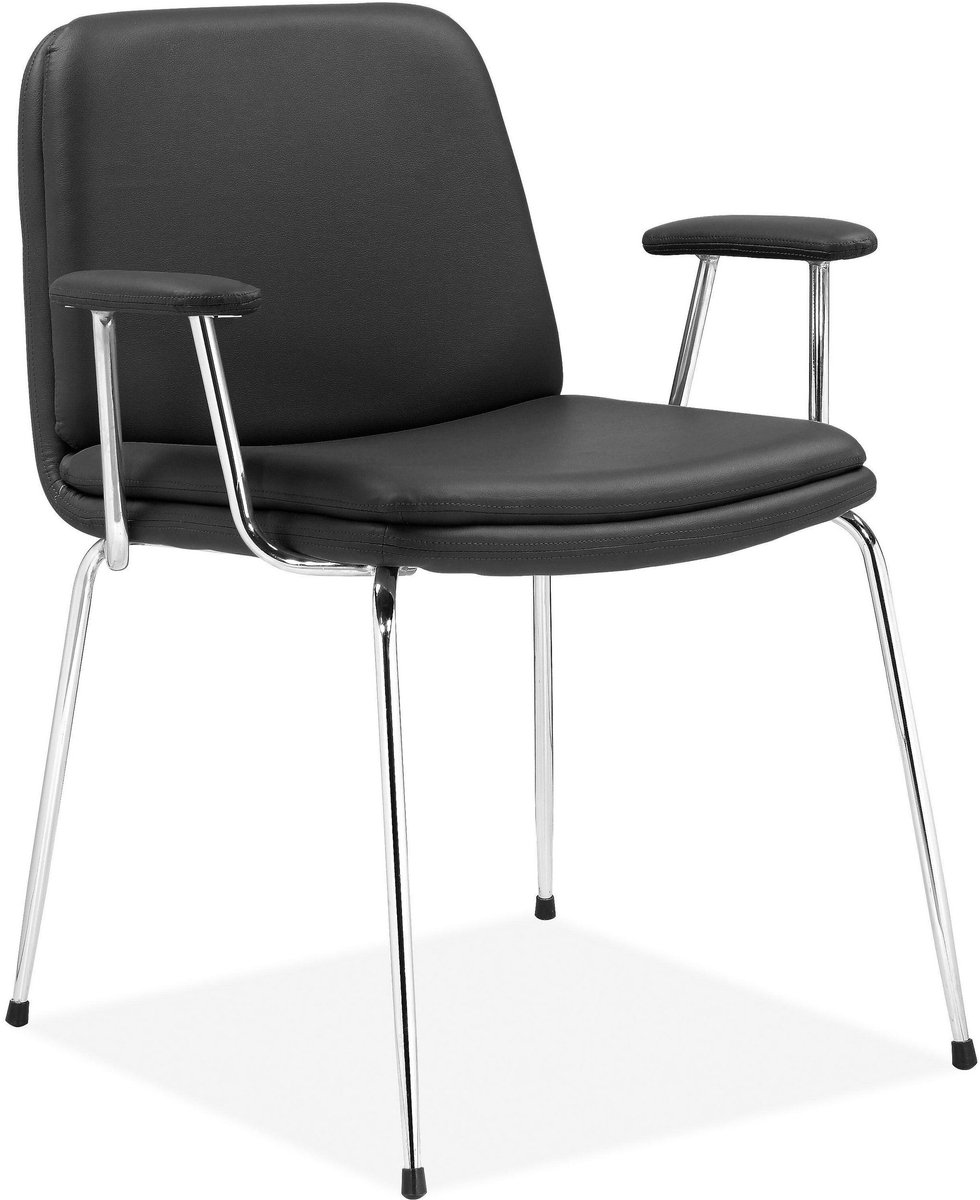 Notio Living Heine-Eetkamerstoel - Set van 2 - Zwart PU