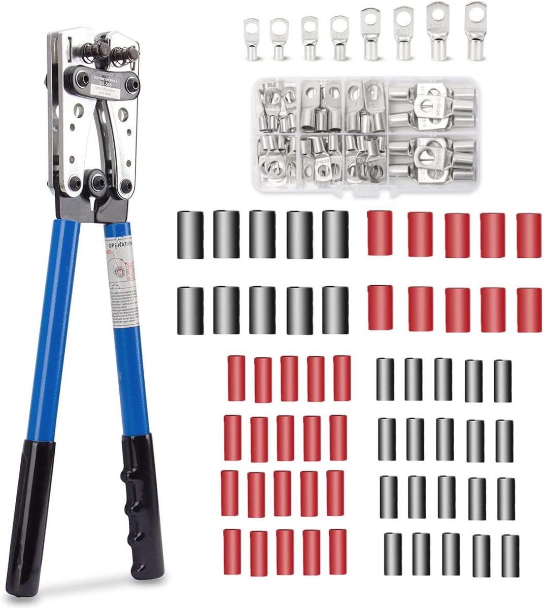 Krimptang voor diverse kabelsecties 0,6-50 mm²