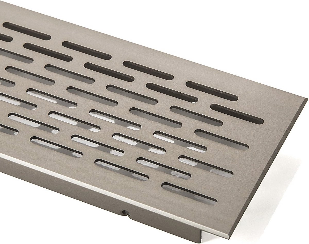 Ventilatierooster Ovaal 250 mm Aluminium - Geborsteld RVS-look