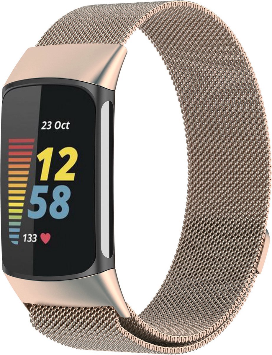 Jumada's - Milanese band - Fitbit Charge 5 - Magneet - Goud