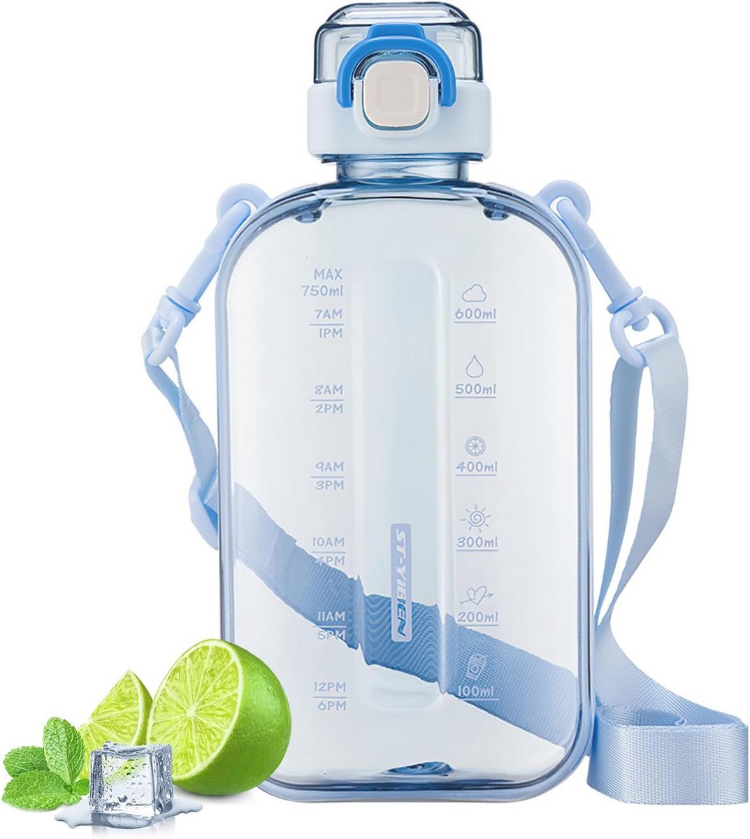 Lekvrije Sportfles 750ml - Plat Ontwerp, Ideaal voor Outdoor Activiteiten