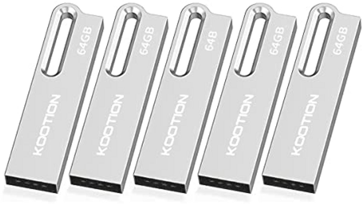 64GB Waterdichte USB 2.0 Flashdrive met Sleutelhanger voor Computer en Laptop - 5 Stuks