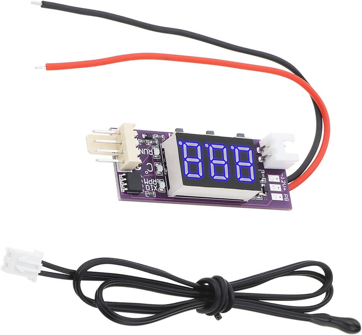 Snelheidsregeling Module voor 12V Ventilator - Temperatuurregelaar en Gouverneur
