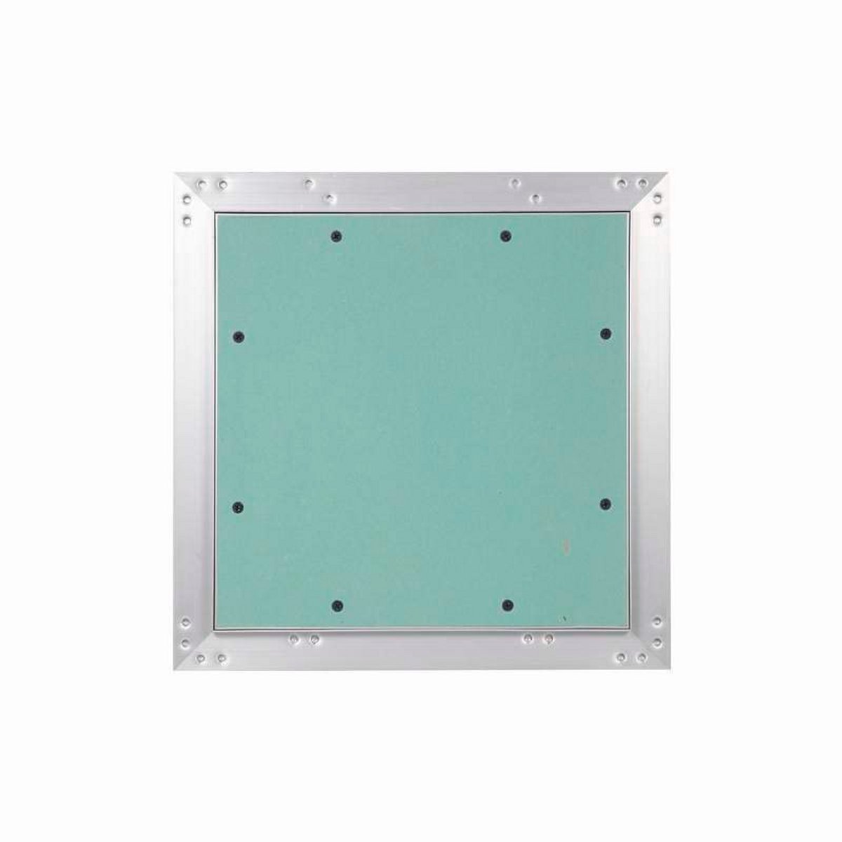 Vierkante deurklep van aluminium met karton - 40 x 40 cm, zonder haken