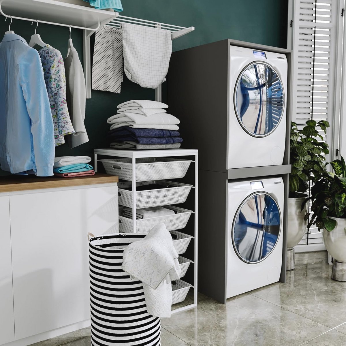 Wasmachinekast voor Optimaal Ruimtegebruik in Wasruimte en Badkamer