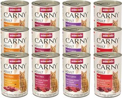 Animonda Carny Adult Mix I Kattenvoer, Natvoer, voor Volwassenen Katten, 12 Stuks (12 x 400 g)