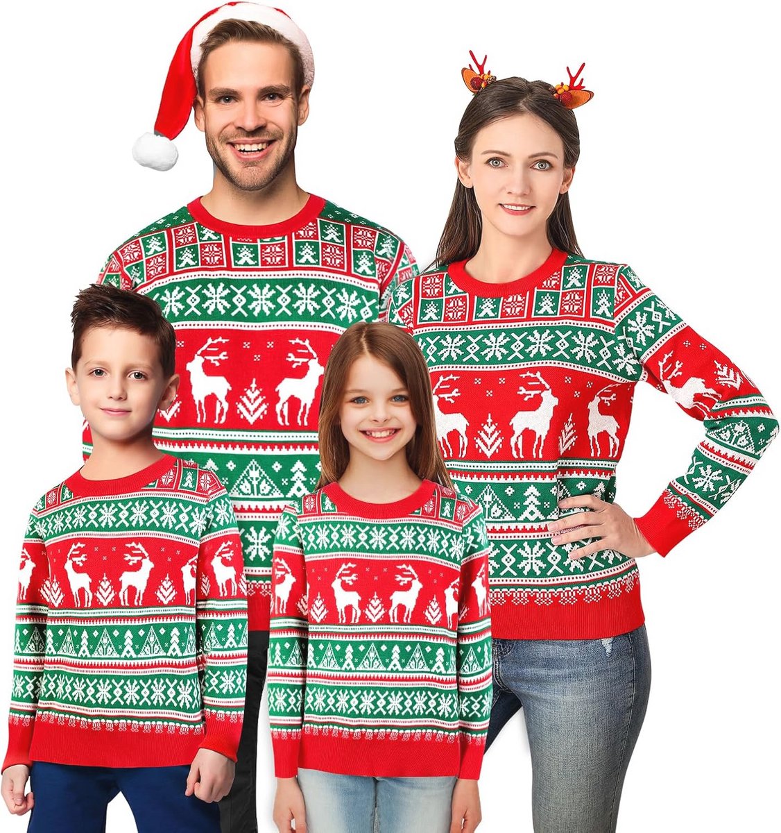 Gebreide kersttruien voor dames, heren en kinderen - Lange mouwen, diverse ontwerpen (S-XXL)