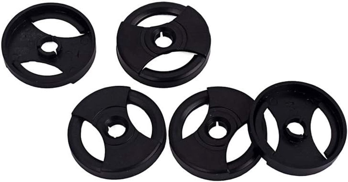 45 rpm adapter voor 7" Vinyl Universal Record platenspeler - 5-pack - zwart