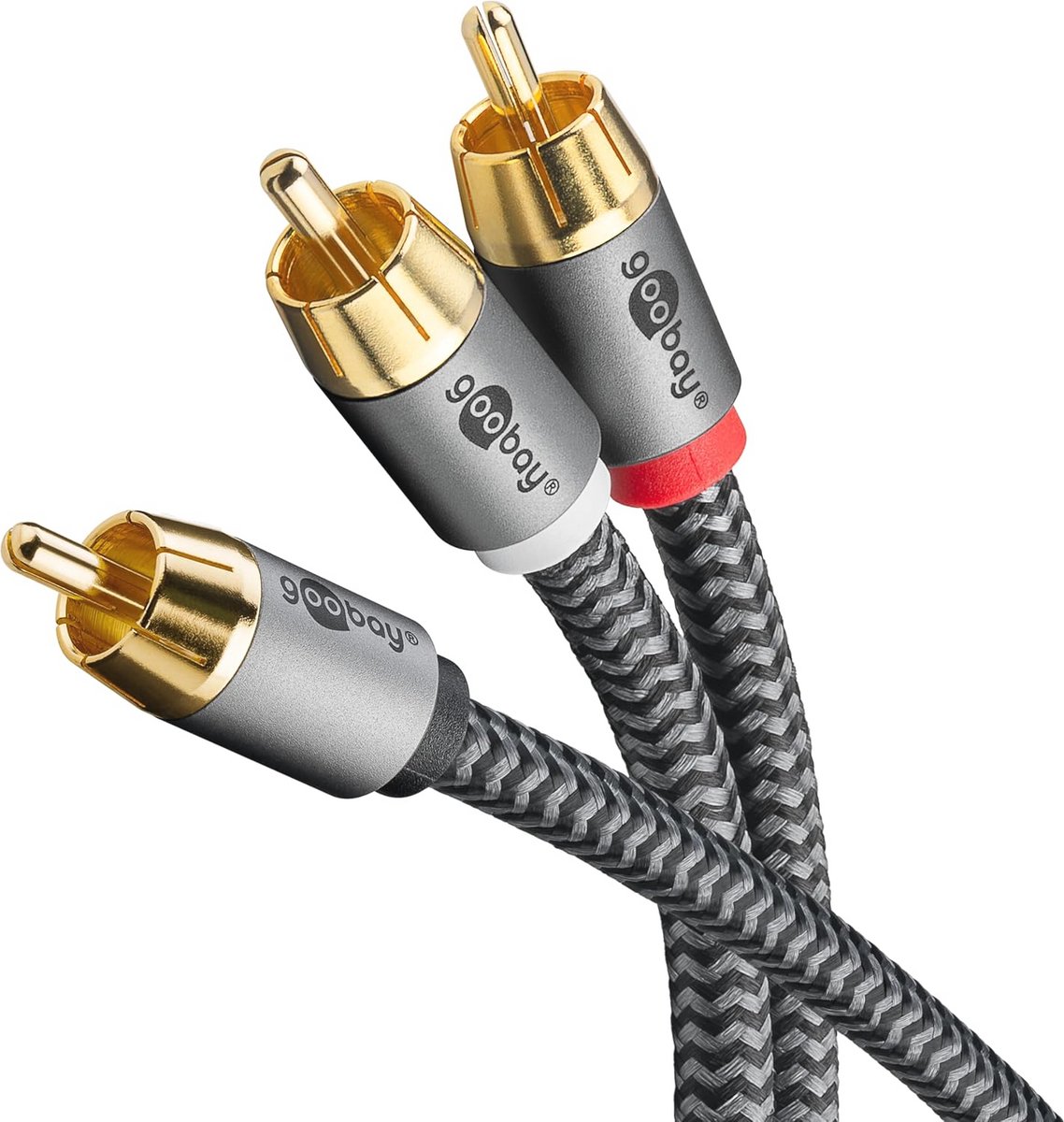 2 Meter RCA Y-kabel Mono naar Stereo - Audiokabel voor Subwoofers en HiFi-apparaten
