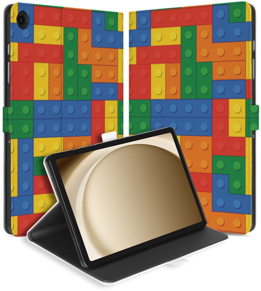Blokken Book Case Hoesje met Standaard Samsung Galaxy Tab A11 Plus