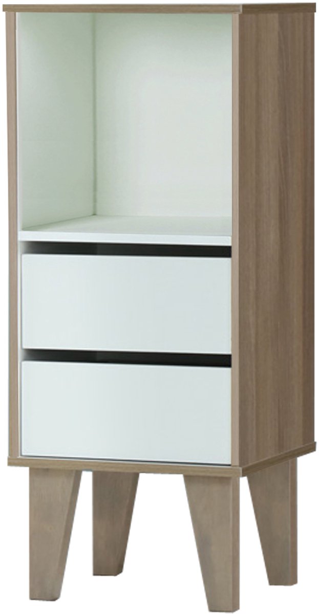 Ruby-Boekenkast - 1-Vak 2-Laden - Wit
