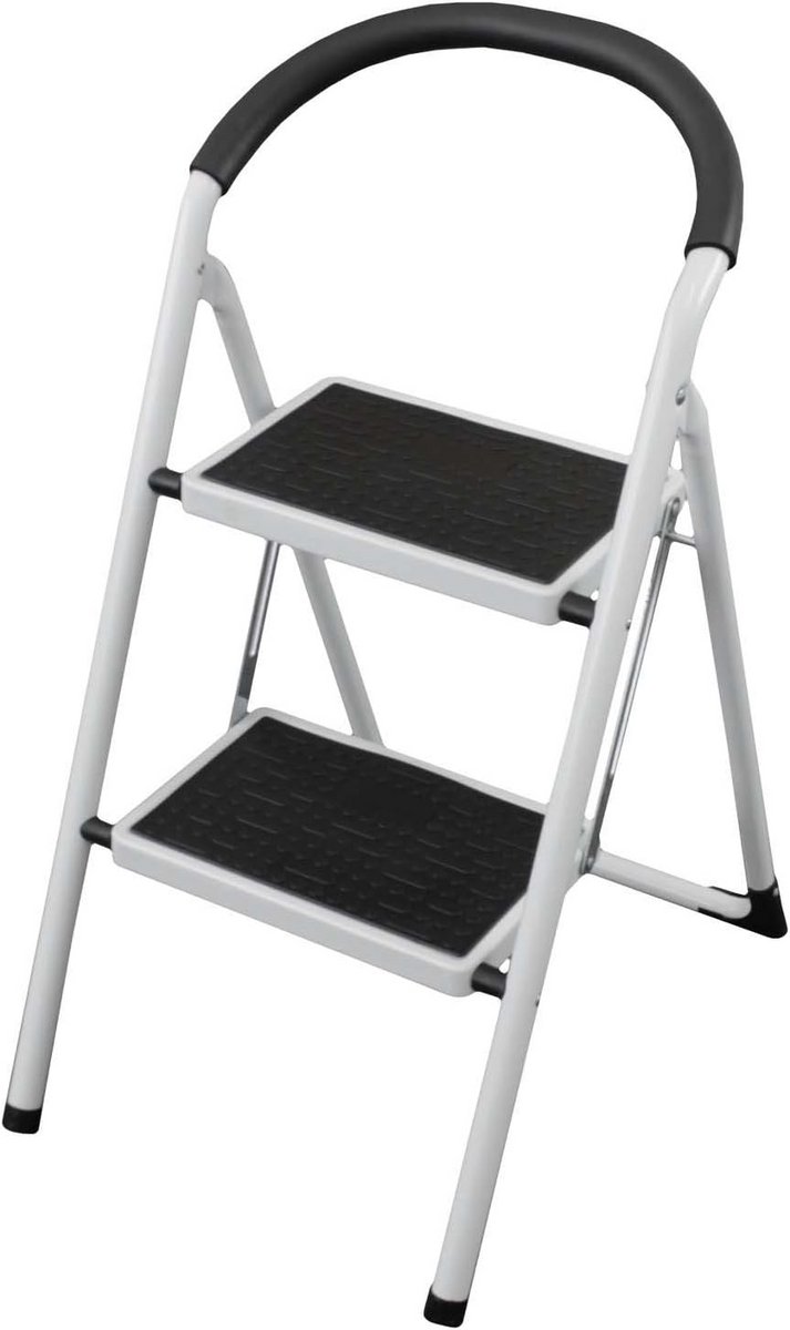Opvouwbare Trapladder met 2 Treden - Voor DIY Klussen en Huishoudelijk Gebruik