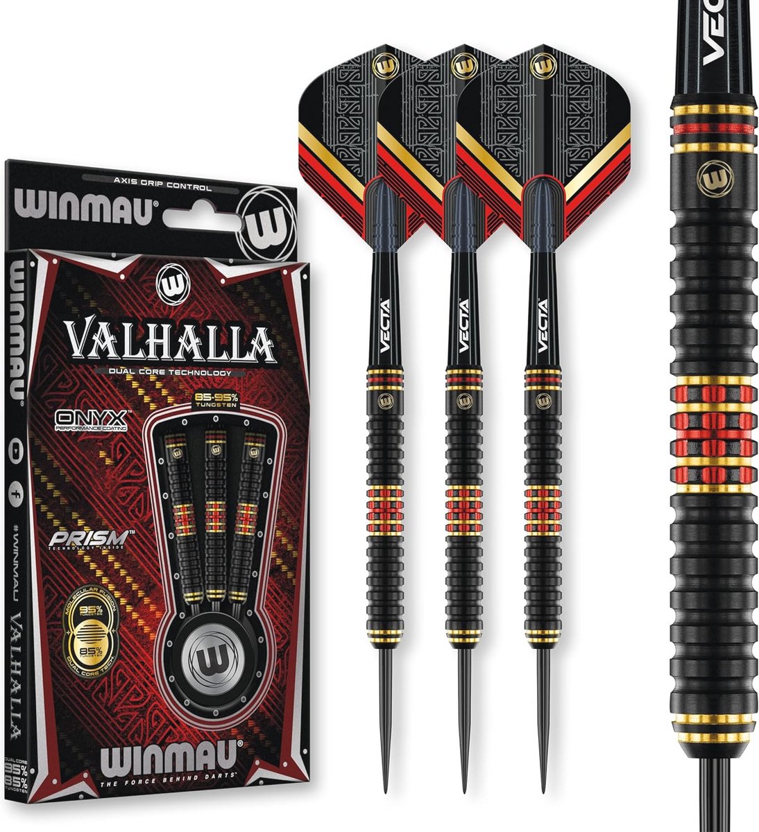 Professionele 22 Gram Steeltip Tungsten Darts Set met Flights en Stems