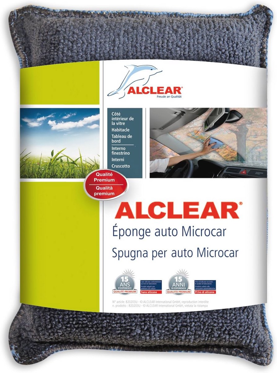 Microvezeldoek voor Auto - Ultra zachte Antraciet-blauwe Spon zo Voor Finestrini en Cristallo